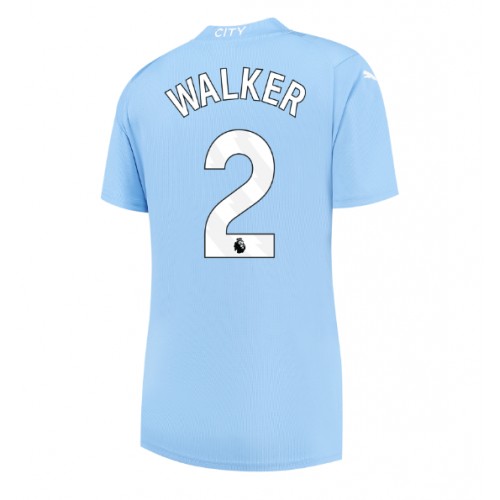 Manchester City Kyle Walker #2 Domaci Dres za Ženska 2023-24 Kratak Rukav